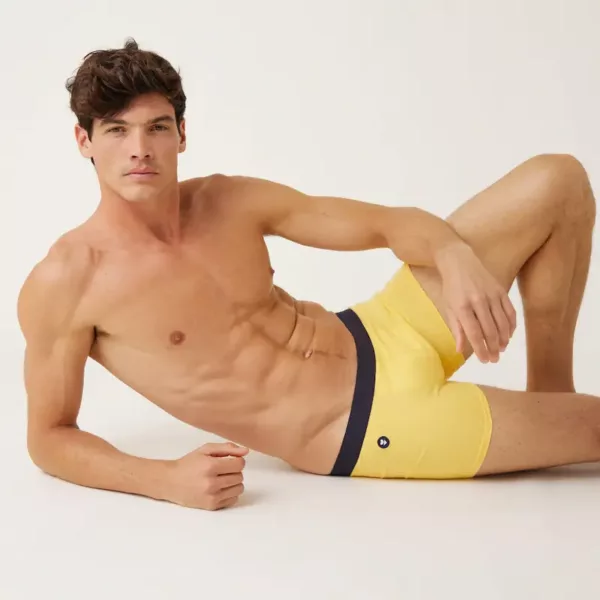 Boxer Marius en coton bio jaune astera Le Slip Français