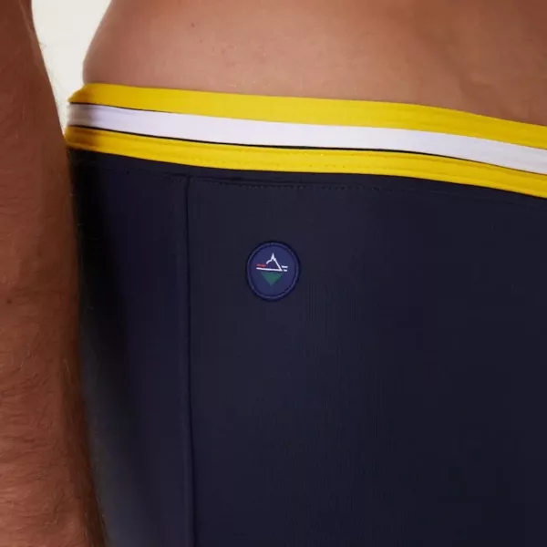 Boxer de bain Triton marine et jaune Le Slip Français