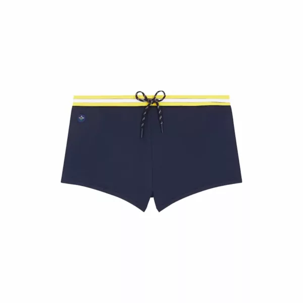 Boxer de bain Triton marine et jaune Le Slip Français