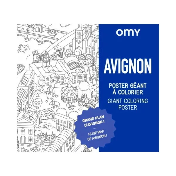 Poster géant à colorier Avignon OMY x CQFD