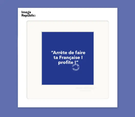 Affiche Loïc Prigent Arrête de faire ta française 22×22 cm