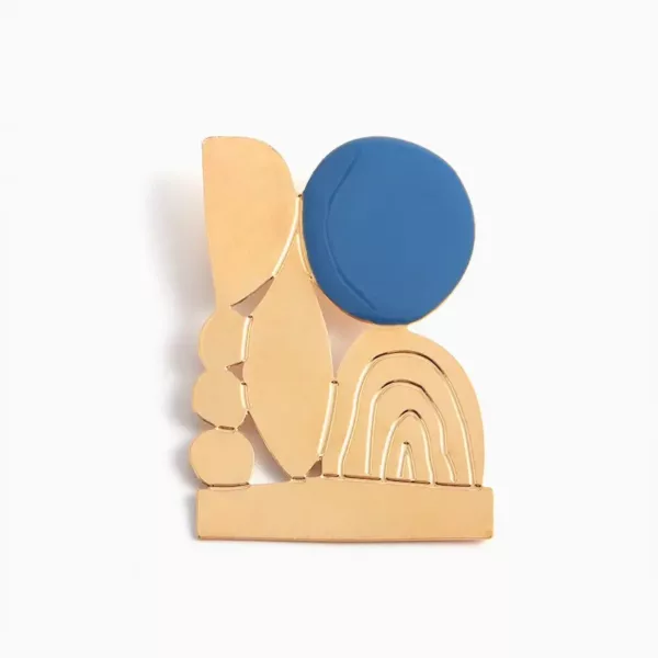 Broche Abstract bleu Donna Wilson x Titlee