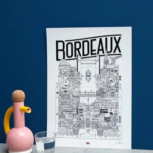 Affiche Bordeaux A4 Docteur Paper