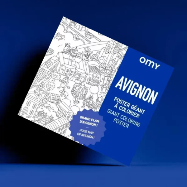 poster géant à colorier Avignon OMY x CQFD