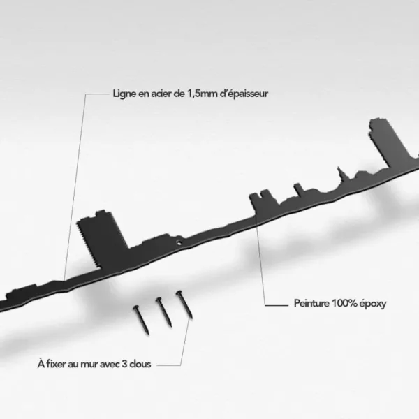 Silhouette murale The Line Rennes