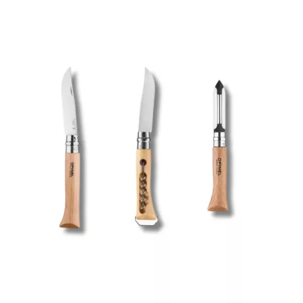 Kit de cuisine nomade avec tire bouchon décapsuleur Opinel