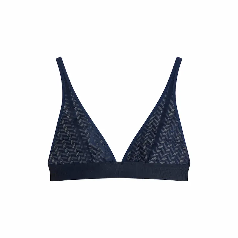 Triangle Agathe dentelle marine Le Slip Français