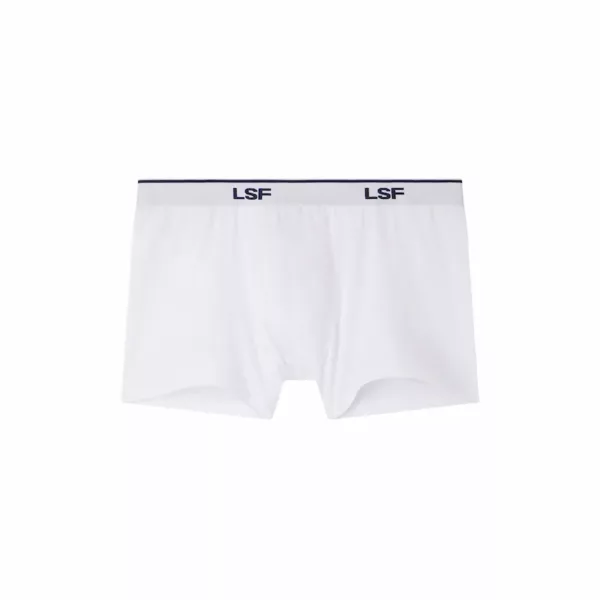 Boxer Marius en coton bio Blanc ceinture Le Slip Français