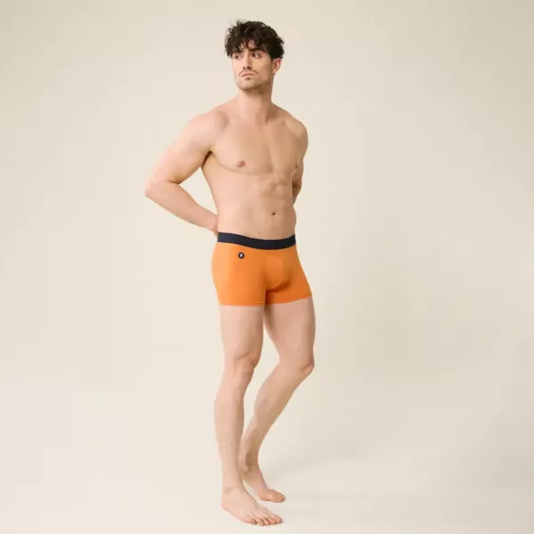 Boxer Marius en coton bio Orange Alberge Le Slip Français