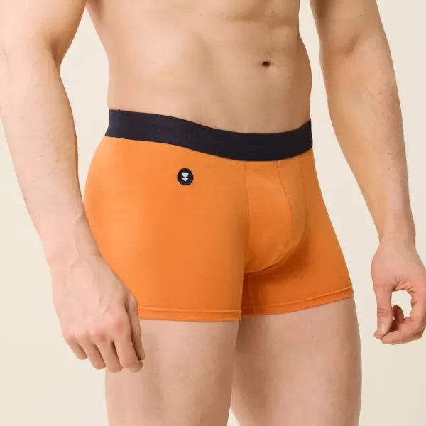 Boxer Marius en coton bio Orange Alberge Le Slip Français