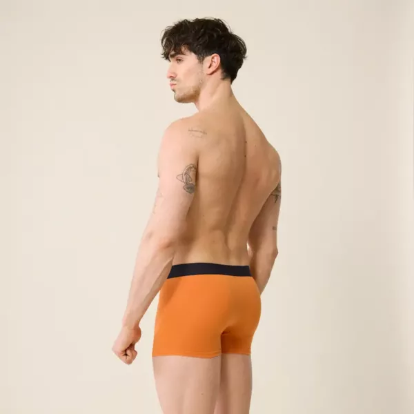 Boxer Marius en coton bio Orange Alberge Le Slip Français