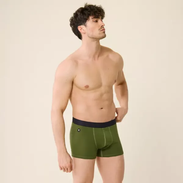 Boxer Marius en coton bio Vert olive Le Slip Français