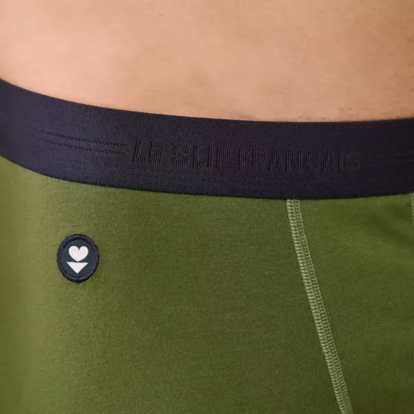 Boxer Marius en coton bio Vert olive Le Slip Français