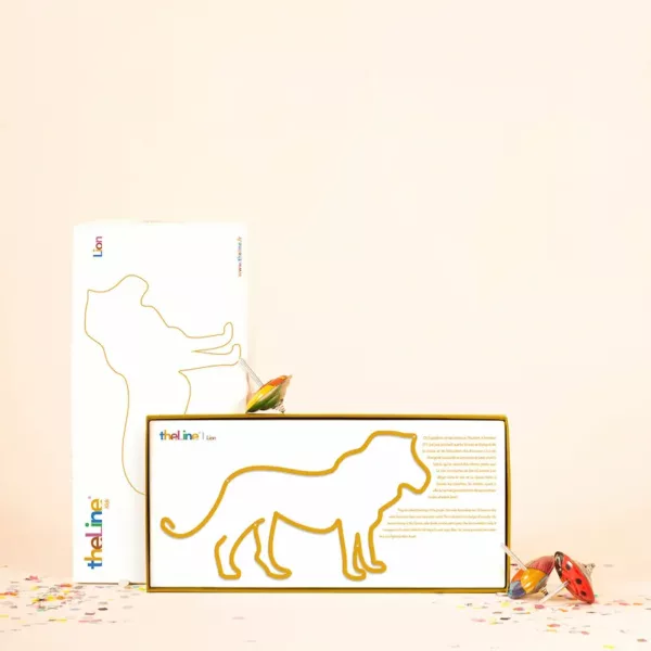 Silhouette murale The Line Kids Lion