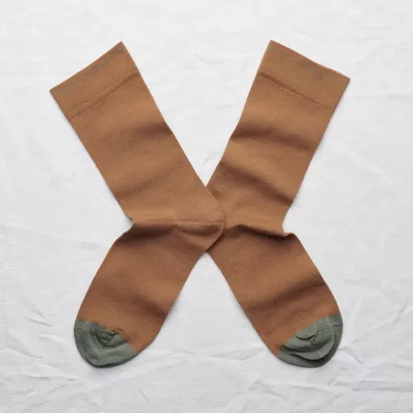 Chaussettes Bonne Maison Uni caramel UNI182