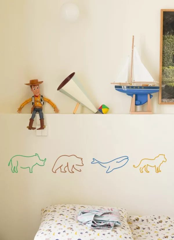 Silhouette murale The Line Kids Baleine