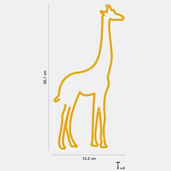 Silhouette murale The Line Kids Girafe