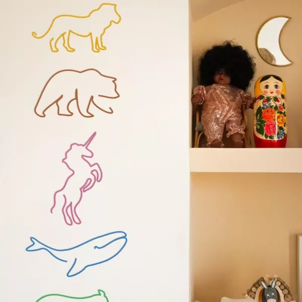 Silhouette murale The Line Kids Licorne