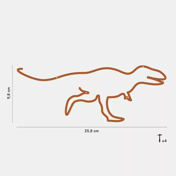 Silhouette murale The Line Kids Tyranosaure