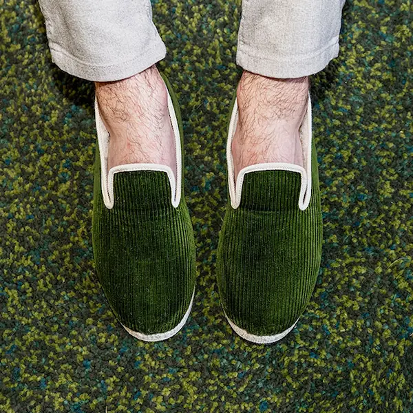 Chaussons charentaises Pépère Rétro Vert La Pantoufle à Pépère