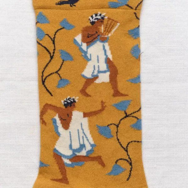 Chaussettes Bonne Maison Musiciens Ocre