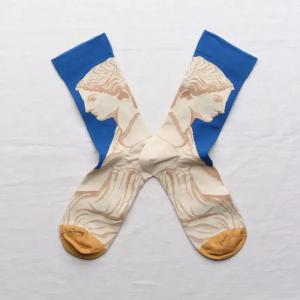 Chaussettes Bonne Maison Statue Cobalt