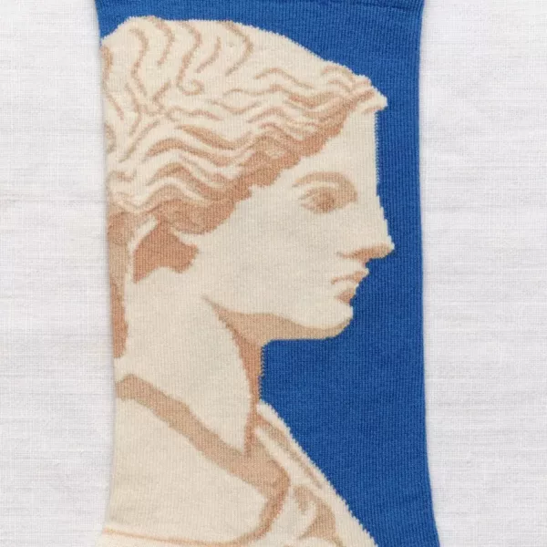 Chaussettes Bonne Maison Statue Cobalt