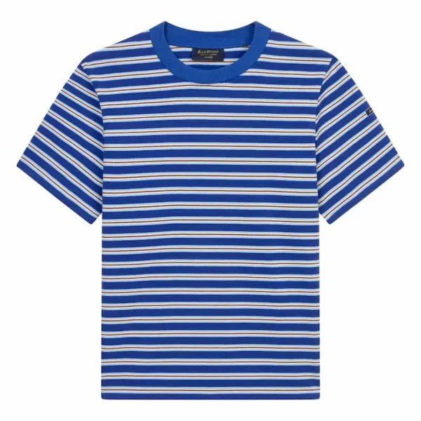 T-shirt Le Minor Andy rayé bleu