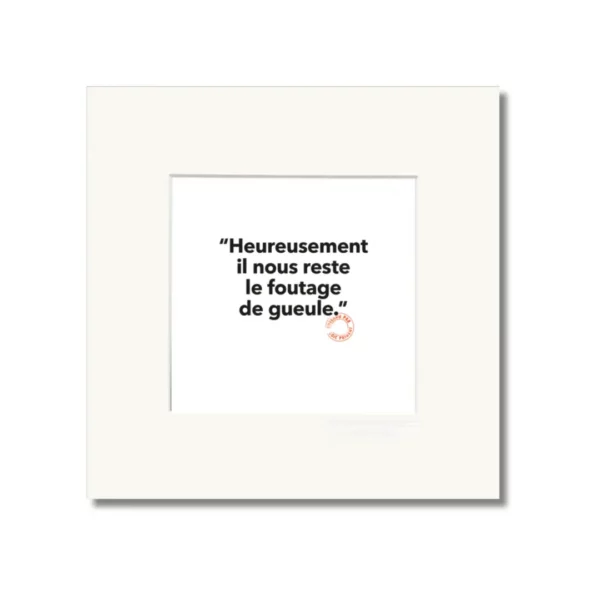 Affiche Loïc Prigent Heureusement 22×22 cm