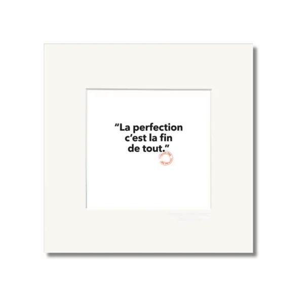 Affiche Loïc Prigent La perfection 22×22 cm