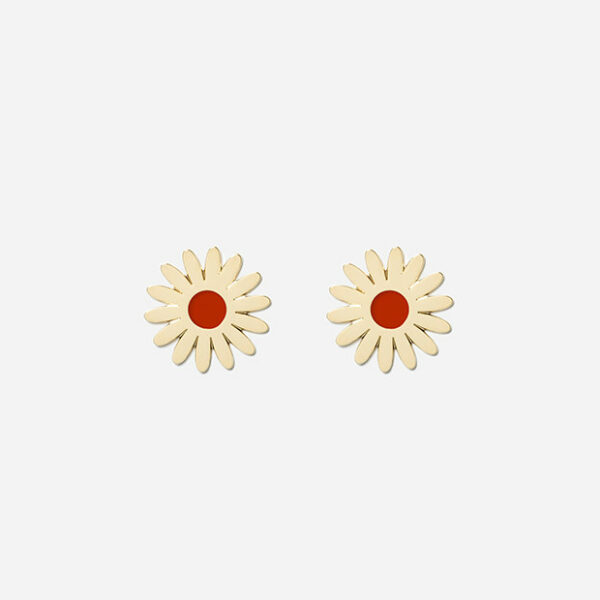 Boucles Daisy rouge clips CHIC ALORS