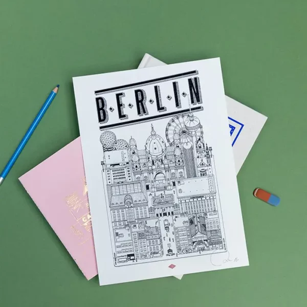 Affiche Berlin A4 Docteur Paper