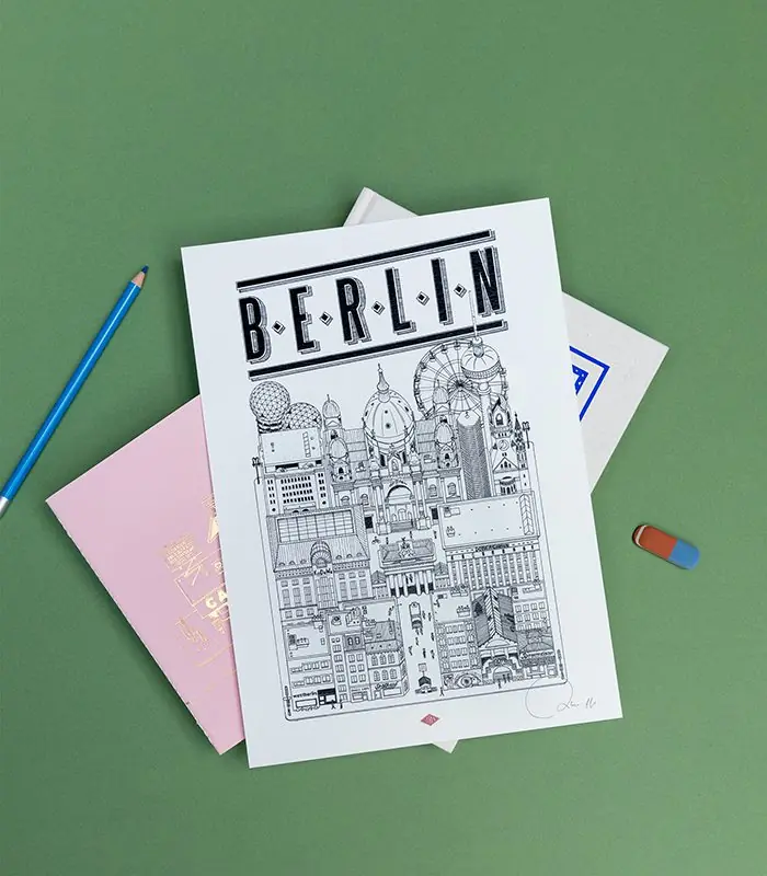 Affiche Berlin A4 Docteur Paper