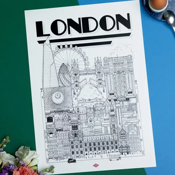 Affiche Londres A4 Docteur Paper