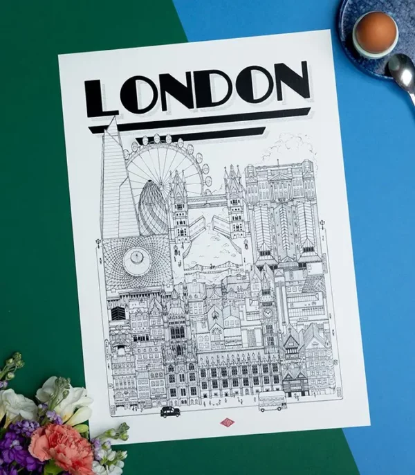 Affiche Londres A4 Docteur Paper