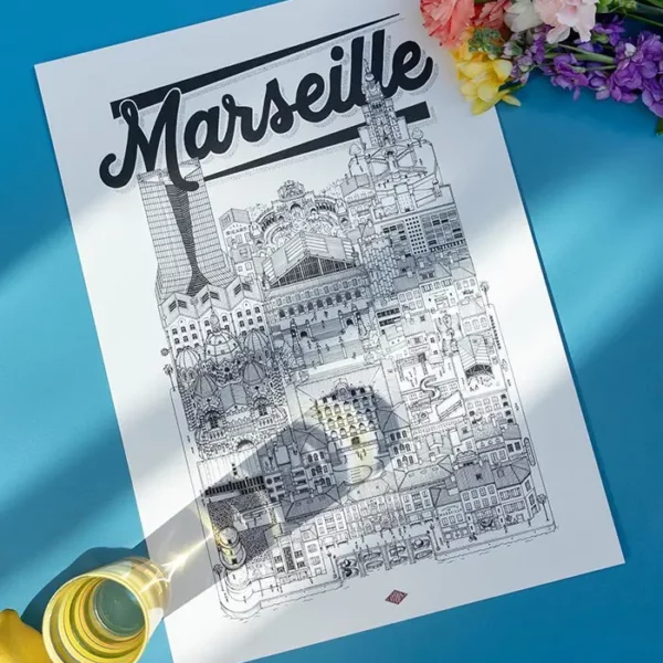 Affiche Marseille A4 Docteur Paper