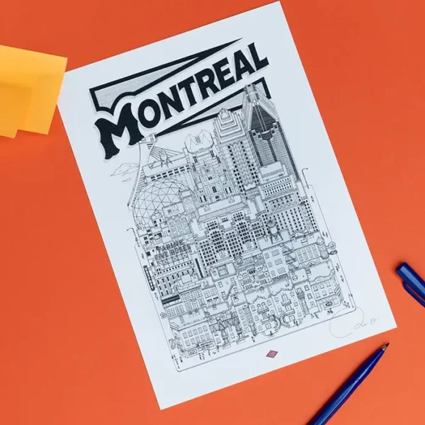 Affiche Montréal A4 Docteur Paper