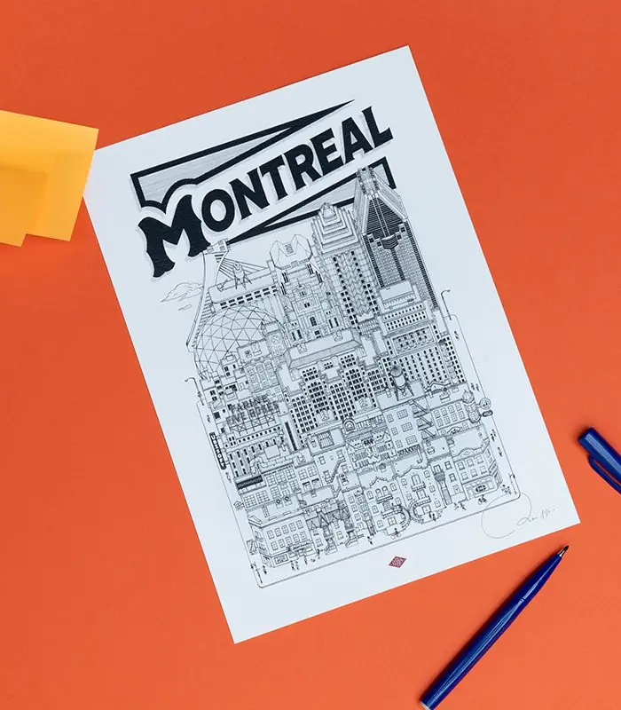 Affiche Montréal A4 Docteur Paper