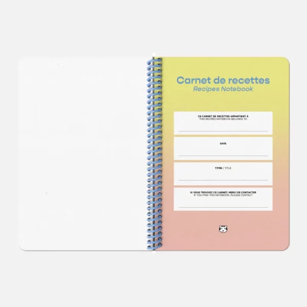 Carnet de recettes Papier Tigre