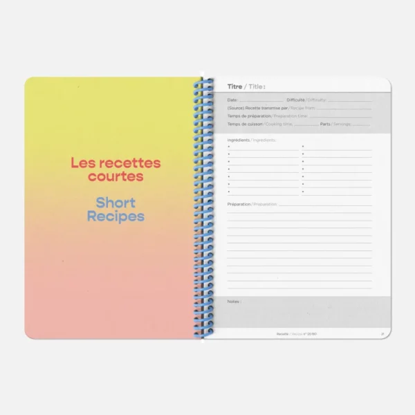 Carnet de recettes Papier Tigre