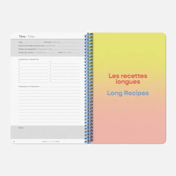 Carnet de recettes Papier Tigre