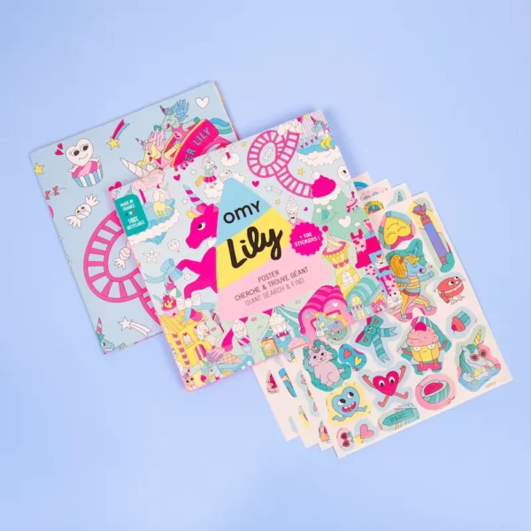 Poster géant & stickers Lily OMY