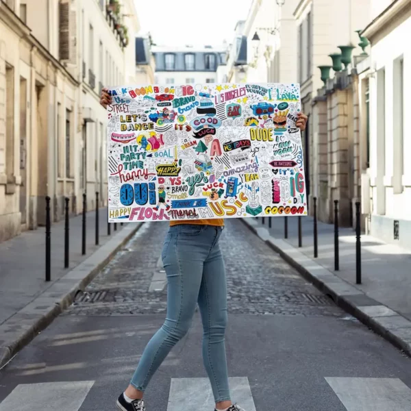 Poster géant & stickers Street Art OMY